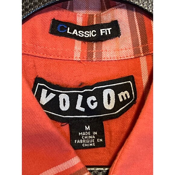 Volcom Mens Classic Fit Plaid Short Sleeve Button-Up Shirt Size M - Picture 8 of 10